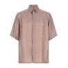 'Net' print silk shirt