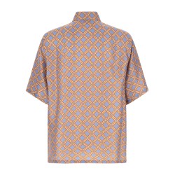 'Net' print silk shirt