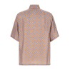 'Net' print silk shirt