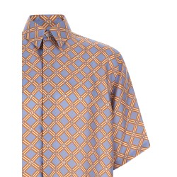 'Net' print silk shirt
