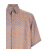 'Net' print silk shirt