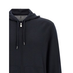Cashmere and silk hoodie