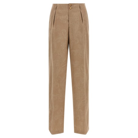 Paisley jacquard pants
