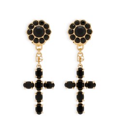 Cross pendant earrings