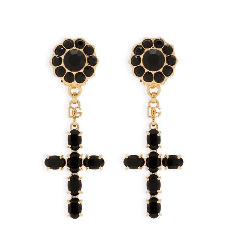 Cross pendant earrings