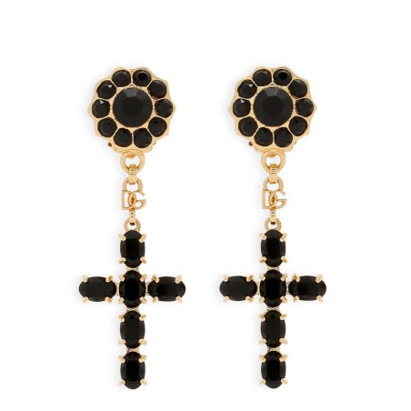 Cross pendant earrings