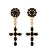 Cross pendant earrings