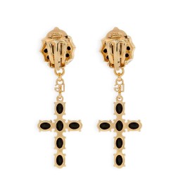 Cross pendant earrings