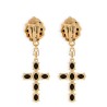 Cross pendant earrings