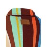 Striped poncho with fringes