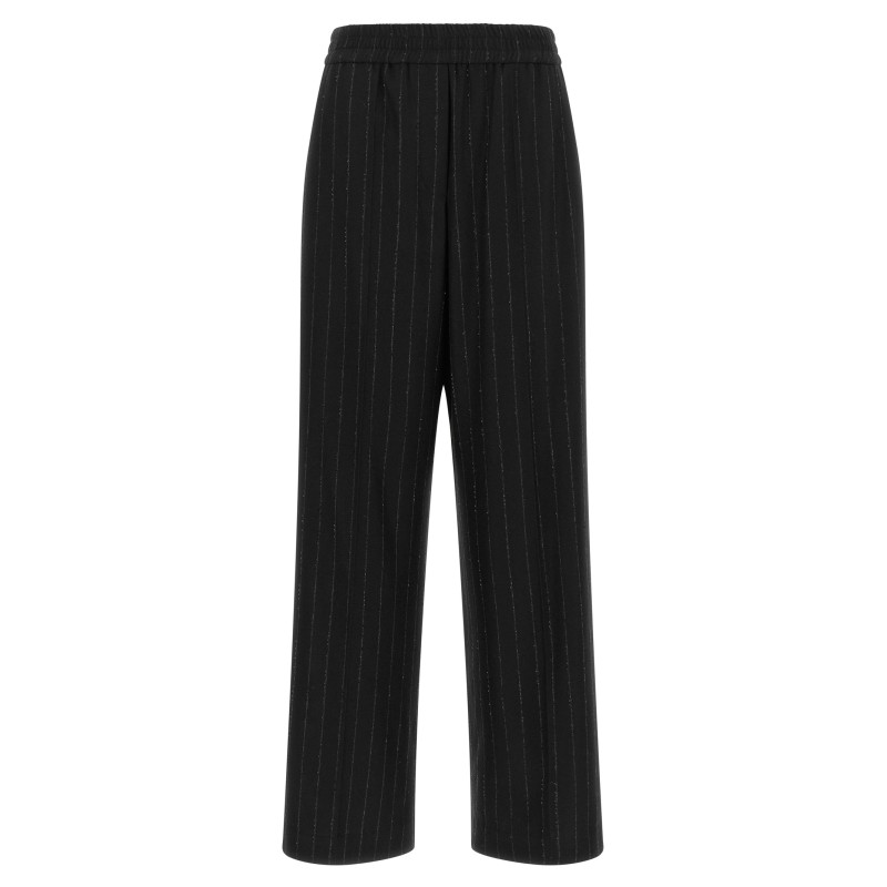 Micro sequin pinstripe pants
