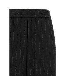 Micro sequin pinstripe pants