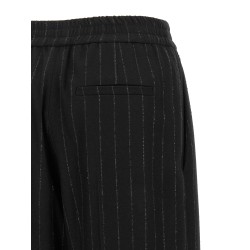 Micro sequin pinstripe pants