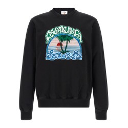 'Palm Tree Emblem' embroidered sweatshirt