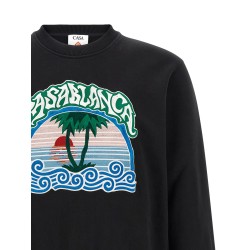 'Palm Tree Emblem' embroidered sweatshirt