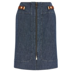 Chambray denim skirt