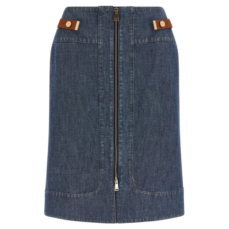 Chambray denim skirt