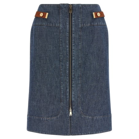 Chambray denim skirt