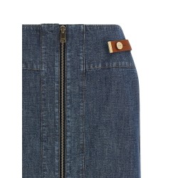 Chambray denim skirt