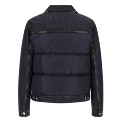 Padded 'Hybrid' trucker jacket