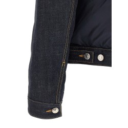 Padded 'Hybrid' trucker jacket