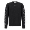 'Diag Arrow Fuzzy' sweater with intarsia