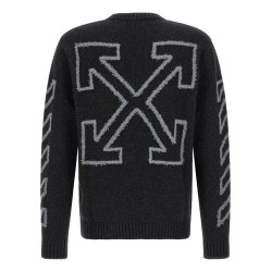 'Diag Arrow Fuzzy' sweater with intarsia