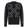 'Diag Arrow Fuzzy' sweater with intarsia