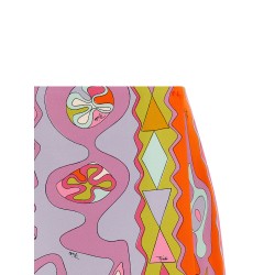 'Angoli' print twill skirt