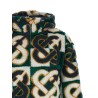 'Monogram' intarsia fleece jacket