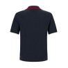 Knit polo shirt with zip