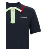 Knit polo shirt with zip