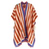 'Pequin' print poncho
