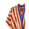 'Pequin' print poncho