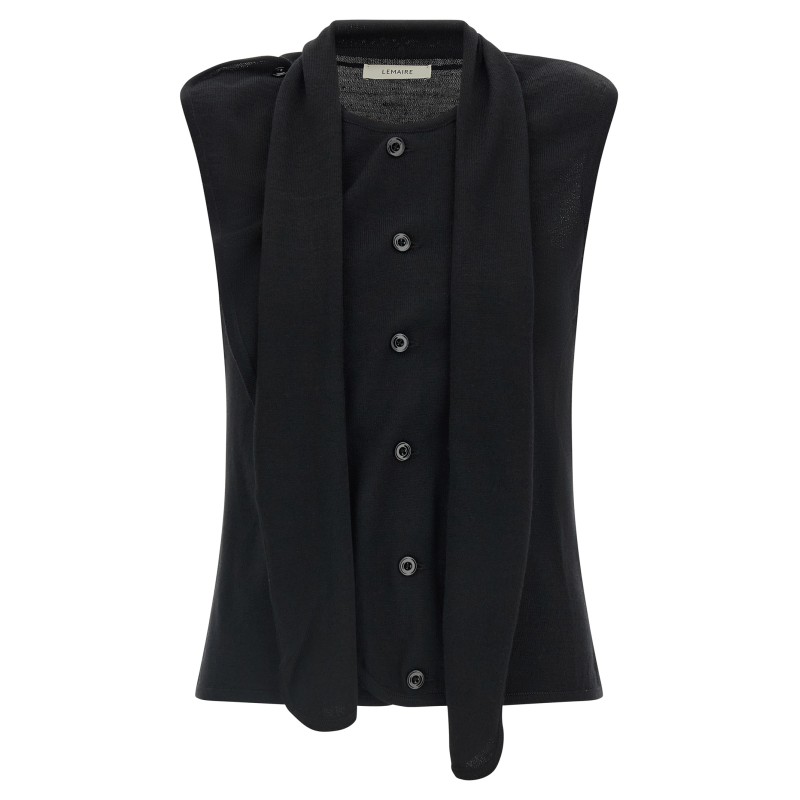Draped panel vest