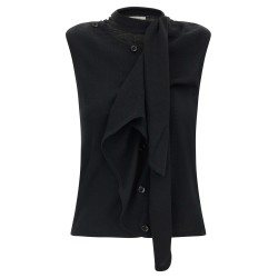 Draped panel vest