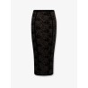 Embroidered knitted skirt