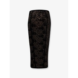 Embroidered knitted skirt