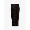 Embroidered knitted skirt