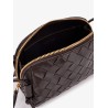 Leather clutch with Intrecciato Concert motif