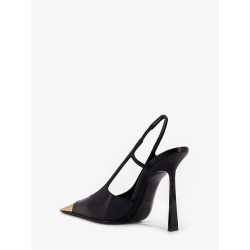Jeanne leather pumps with metal toe
