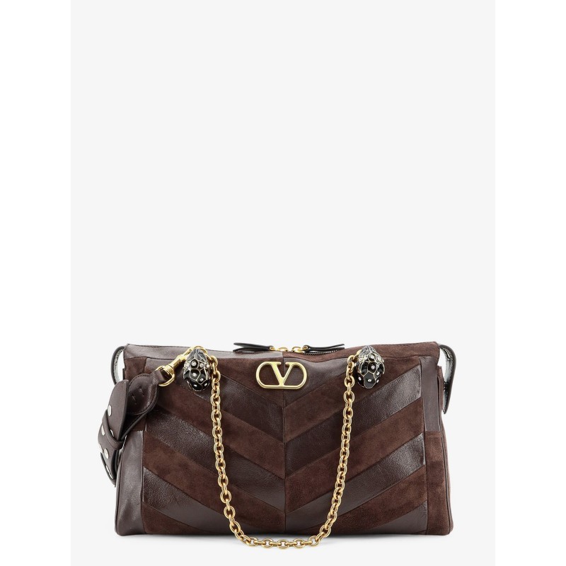 Panthea suede and leather shoulder bag