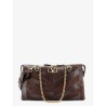 Panthea suede and leather shoulder bag