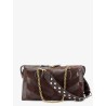 Panthea suede and leather shoulder bag
