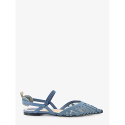 Colibrì Lite flat mesh slingback with FF embroidery