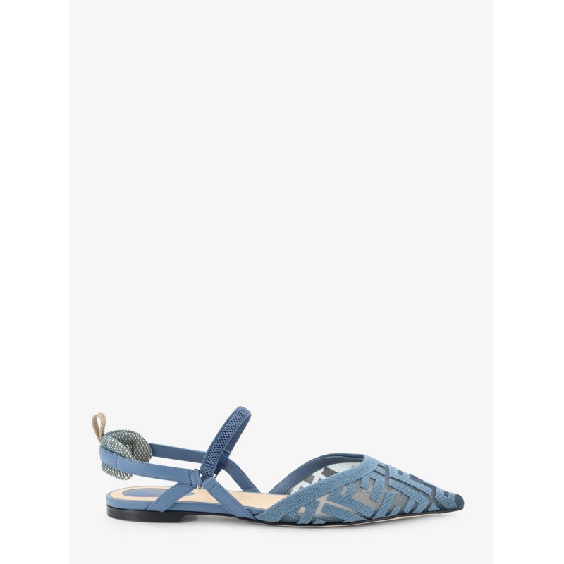 Colibrì Lite flat mesh slingback with FF embroidery