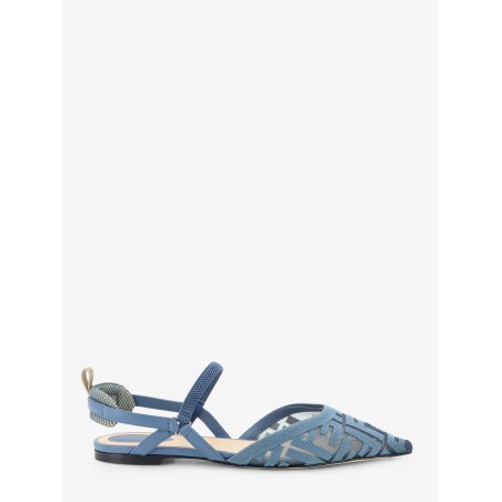 Colibrì Lite flat mesh slingback with FF embroidery