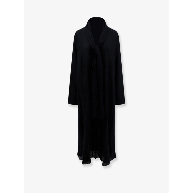 Rounded Neckline recycled viscose dress