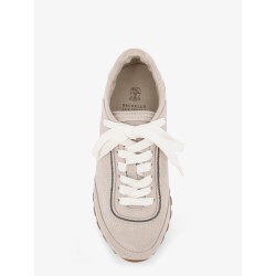 Suede sneakers with Monili embellishment