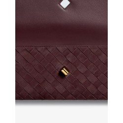 Andiamo Suede Clutch with Intrecciato pattern